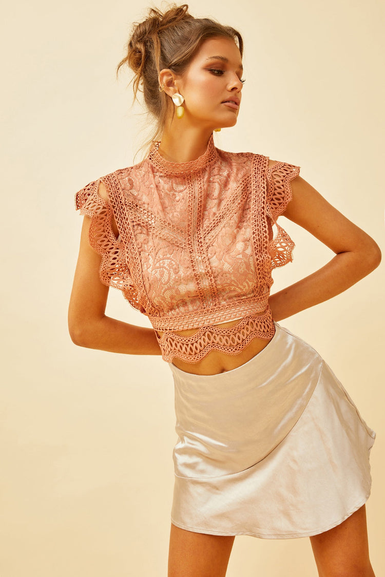 It's Only Fair Satin Skirt - Champagne | Sage and Paige AUS.