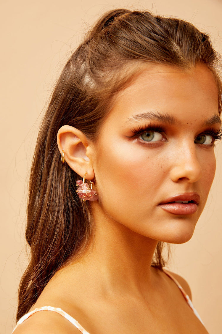 Ayaka Earrings - Rose Pink | Sage and Paige AUS.
