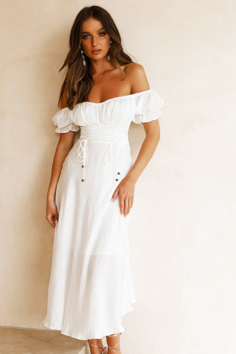 Mariner Midi Dress - White | Sage and Paige AUS.