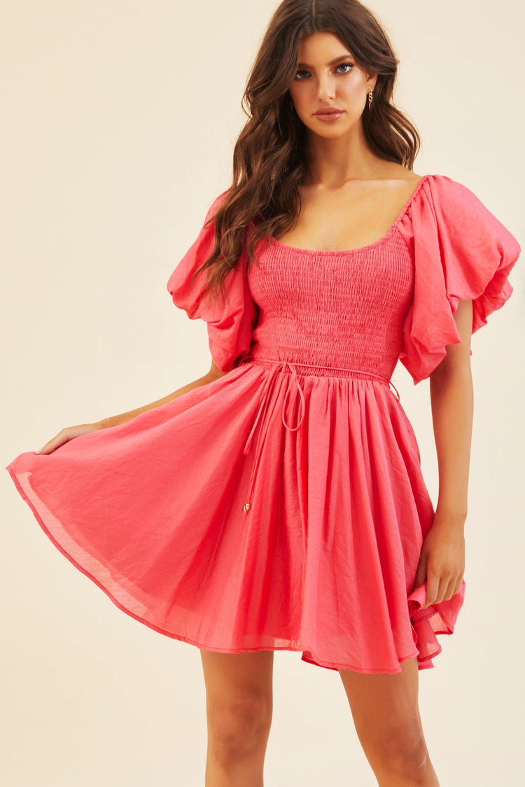 Italian Summer Mini Dress - Watermelon | Sage and Paige AUS.