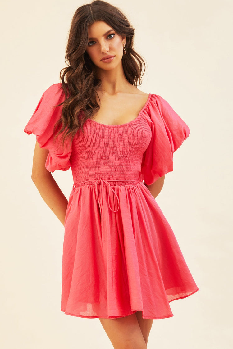 Italian Summer Mini Dress - Watermelon | Sage and Paige AUS.
