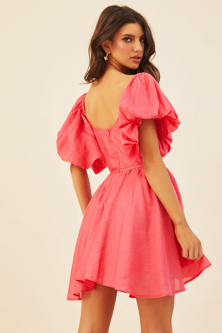Italian Summer Mini Dress - Watermelon | Sage and Paige AUS.