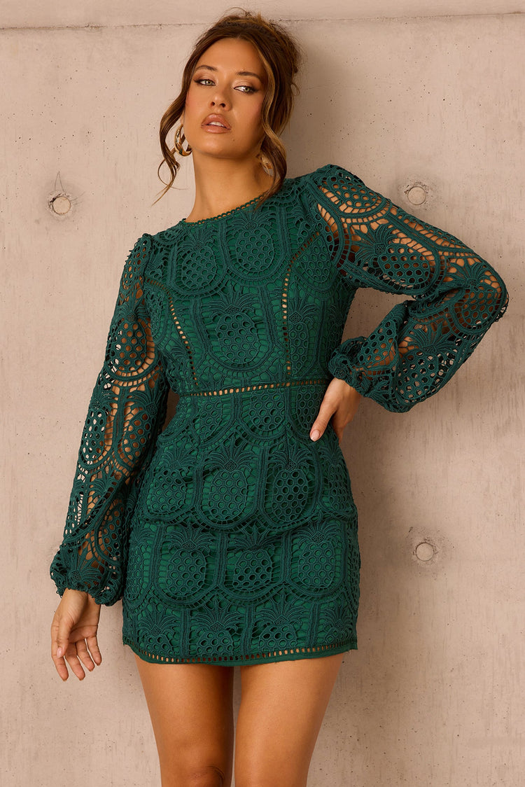 Take Me To The Tropics Dress - Forest Green
