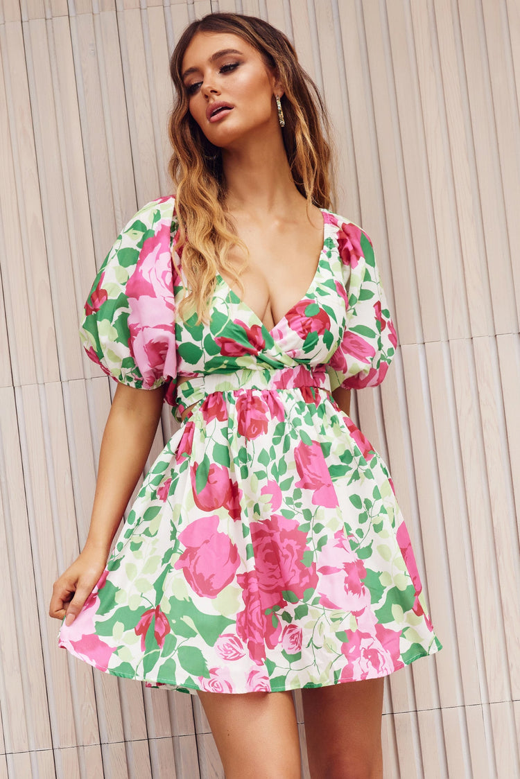 Secret Garden Mini Dress - White | Sage and Paige AUS.