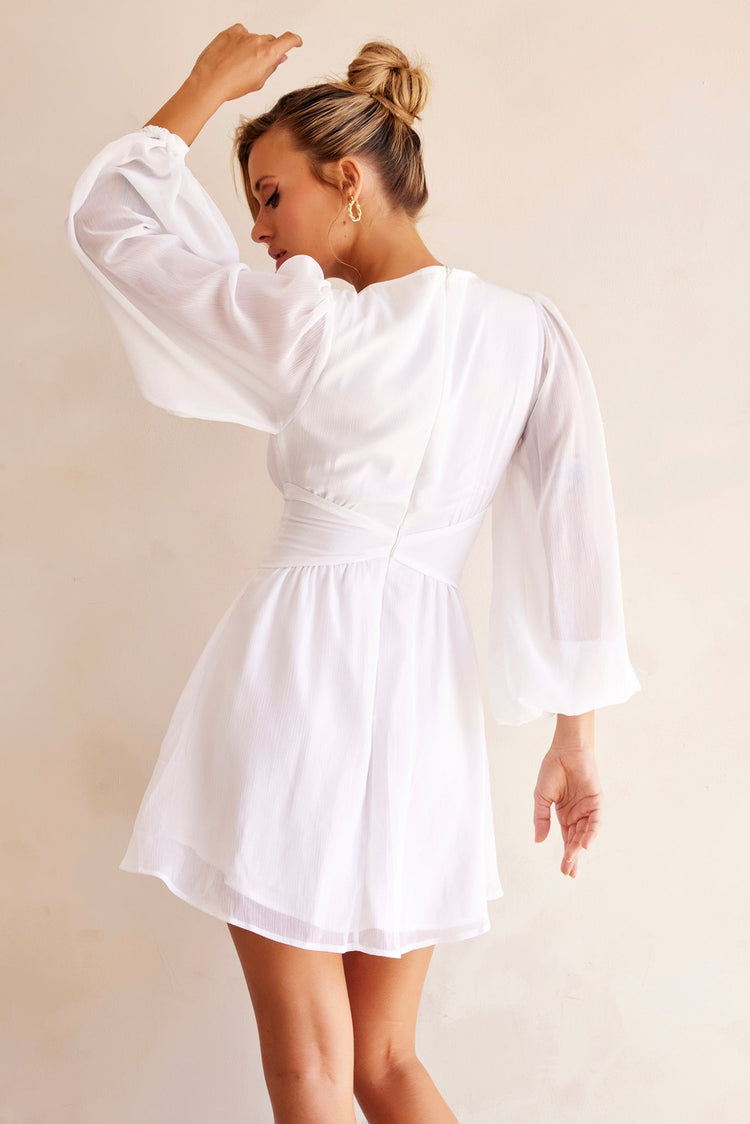 Tara Mini Dress - White | Sage and Paige AUS.