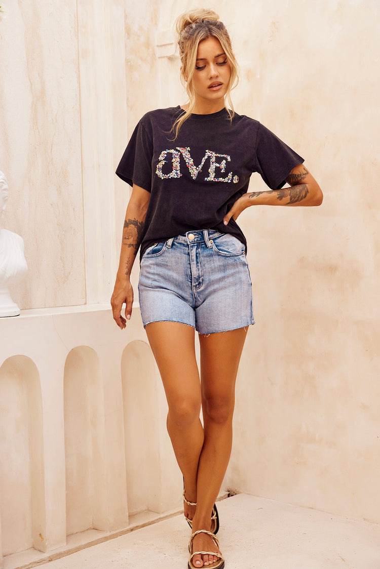 Show Stop Denim Shorts - Washed Blue | Sage and Paige AUS.