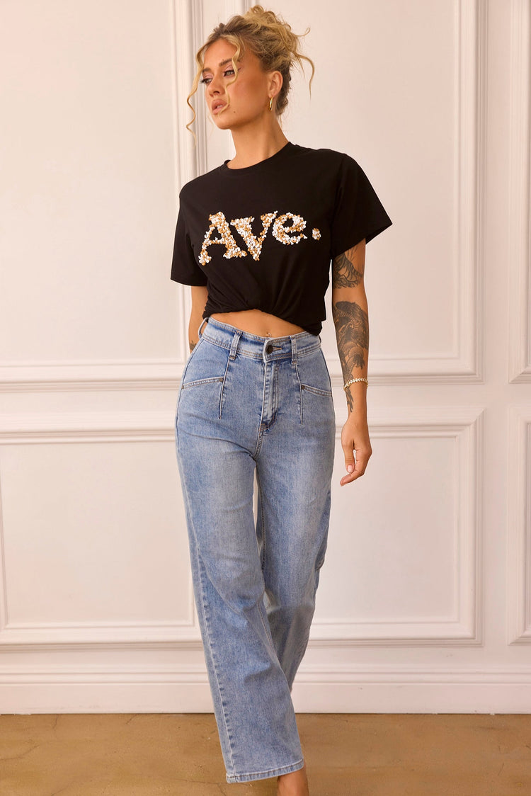 Classic Flare Jeans - Washed Blue | Sage and Paige AUS.