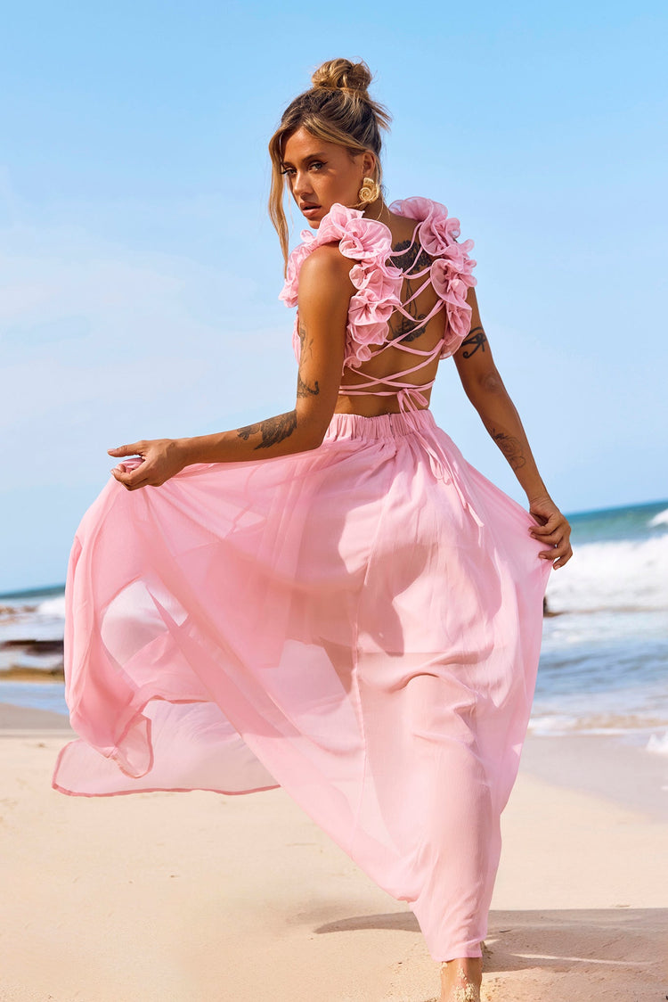 Carmen Gown Maxi Dress - Pink | Sage and Paige AUS.