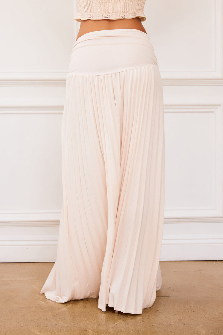 Rue Knit Maxi Skirt - Ivory | Sage and Paige AUS.